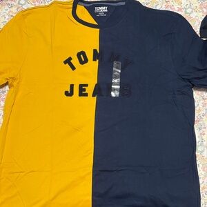 Tommy Hilfiger Kids' Two-Tone Yellow and Navy Tee
